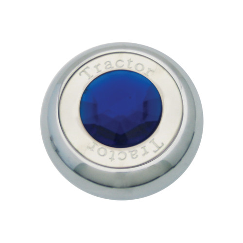 Screw-In Air Valve Control Knob With Crystal - Blue (Tractor)-Grand General-95371