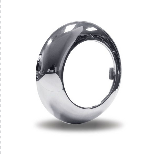 Bezel - 2.5" Chrome Plastic - Twist-On
