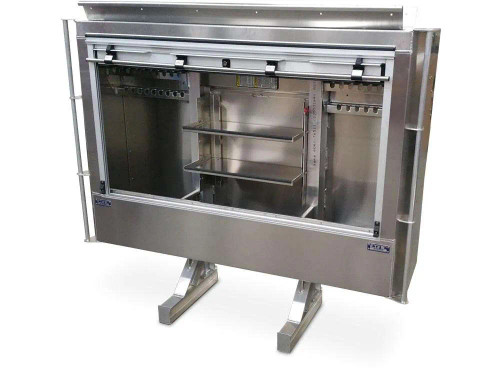 Roll Up Door Enclosed Headache Rack-Iconic Metal Gear