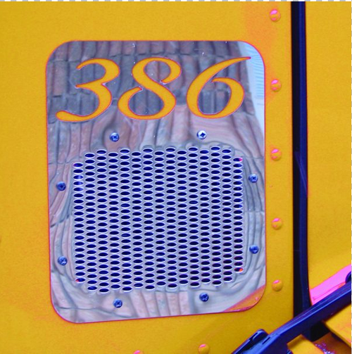 Peterbilt 386 Fresh Air Intake Cover - With Logo-Trux-TP-1119