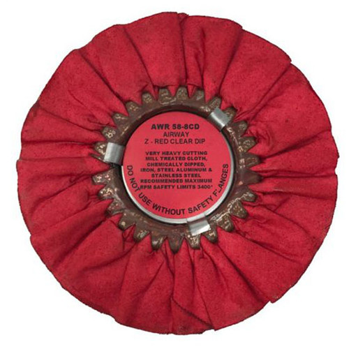 8" Clear Dipped Z-Red Heavy Cutting Wheel-Zephyr-AWR58-8CD
