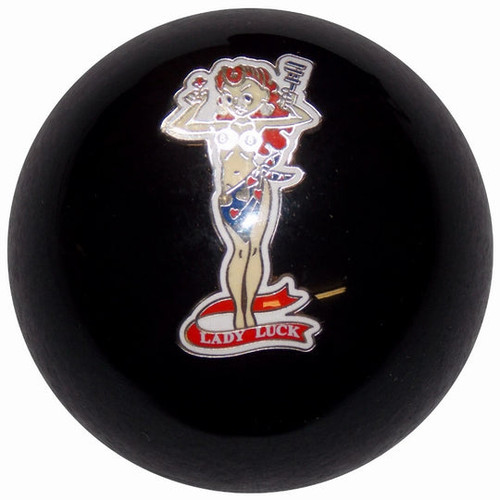 Lady Luck In Black Shift Knob-Twisted Shifterz-EM-H6215-BLK