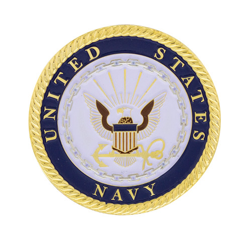 1 3/4" U.S. Military Adhesive Metal Medallion - Navy-United Pacific-22976