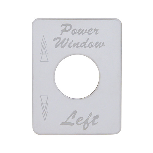 Peterbilt Stainless Switch Plate - Power Window (Left)