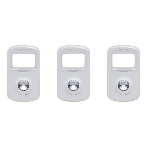 Rocker Switch Cover For Kenworth/Peterbilt - Clear Diamond (Card of 3)