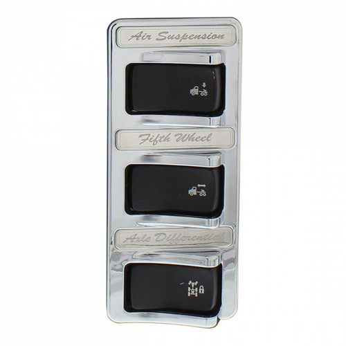 Chrome Rocker Switch Cover For 2013-2019 Peterbilt 579 & 2014-2018 567 - 2 Switches