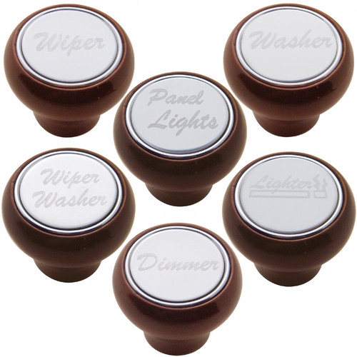 "Dimmer" Stainless Dash Knob Plaque Only