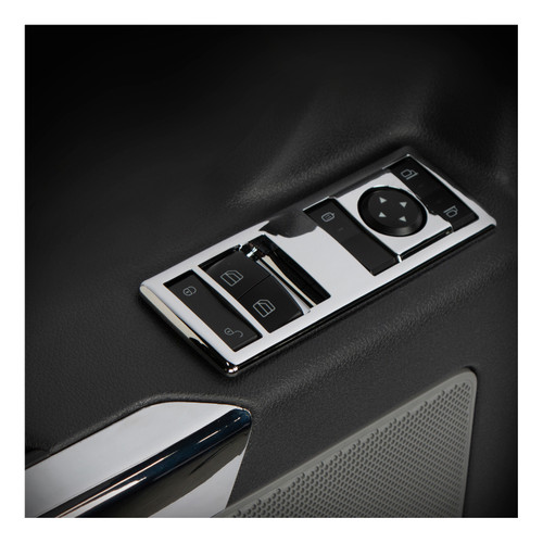 Chrome Door Switch Cover With Power Windows/Mirrors/Door Locks For 2018-2020 Freightliner Cascadia