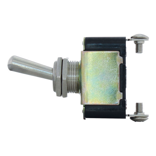 2 Pin, 10 Amp - 12V DC On-Off Metal Toggle Switch w/ 2 Screw Terminals