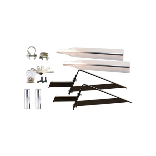 STAINLESS STEEL HALF FENDER MOUNTING KIT WITH SWIVEL UNDERMOUNTS (12 GA. | THREADED POST MOUNT)