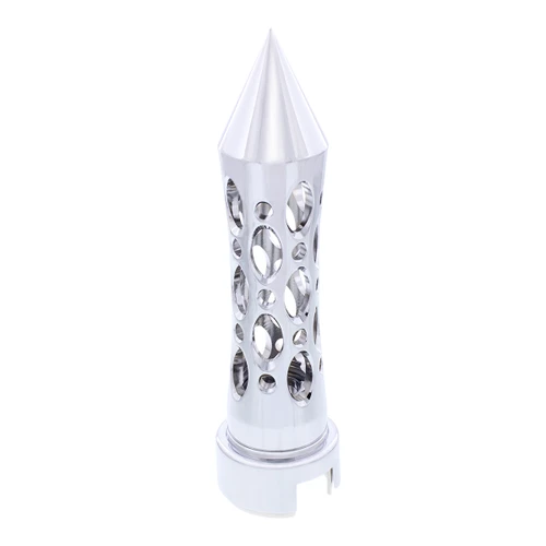 Chrome "Daytona" 13/15/18 Speed Spike Gearshift Knob w/ Adapter - Vertical