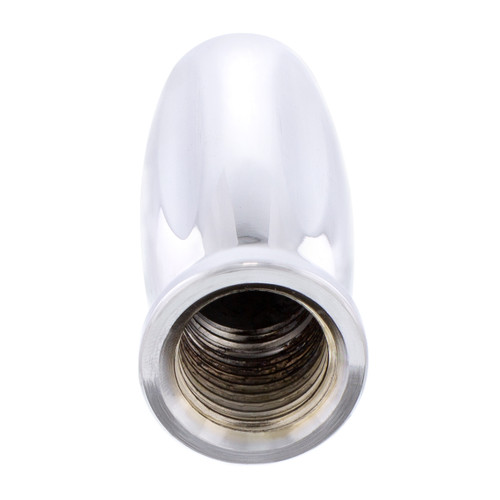 Chrome "Vegas" 13/15/18 Speed Grooved Gearshift Knob w/ Adapter - Vertical
