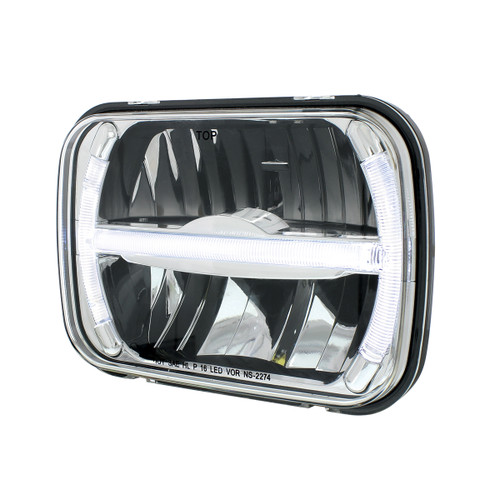 Ultra Lit - 5" X 7" 7 LED Rectangular Light With LED Light Bar