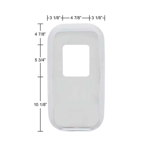 Chrome Shift Plate Cover For Peterbilt Trucks - Fits OEM S22-6041M01-234