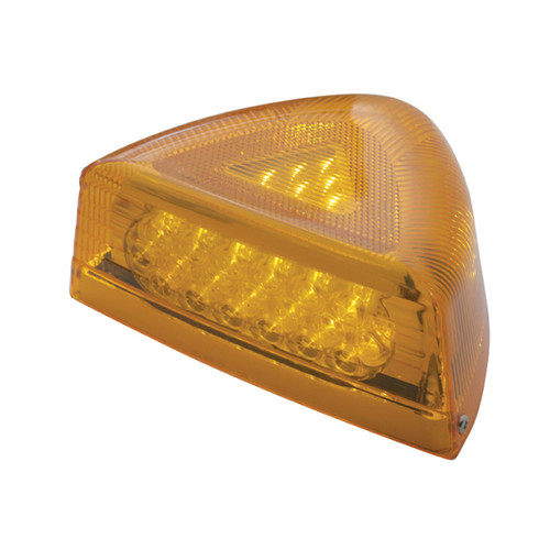 37 LED Peterbilt Turn Signal Light W/ Chrome Base - Amber LED/Amber Lens