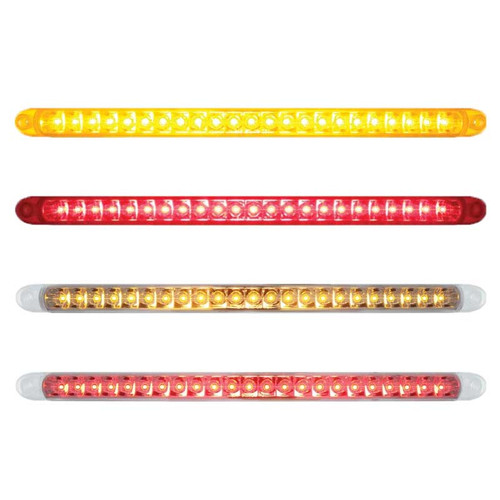 14 LED 12" Turn Signal Light Bar - Amber LED/Amber Lens (Bulk)