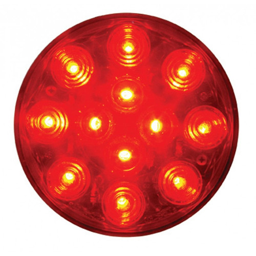 12 LED 4" Stop, Turn & Tail Light - Red LED/Red Lens