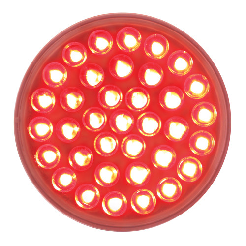 36 LED 4" Round Stop, Turn & Tail Light - Red/Clear Lens