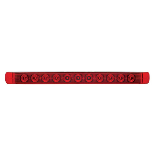 11 LED 17" Stop, Turn & Tail Light Bar Only - Red LED/Red Lens (Bulk)