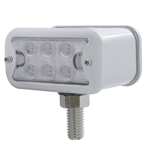 6 LED Dual Function T Mount Double Face Light W/ Bezel - Amber & Red LED/Clear Lens United Pacific 39417ear Lens