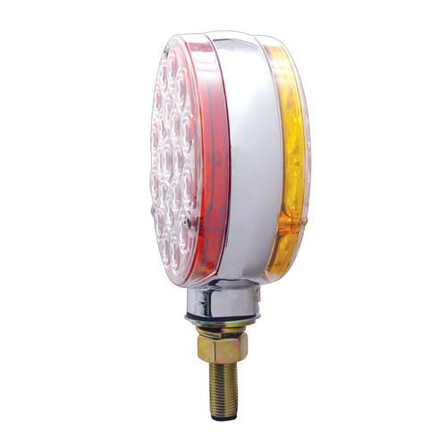 42 LED Double Face Turn Signal Light - Amber & Red LED/Clear Lens