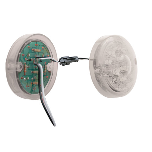 15 LED 3" Reflector Double Face Light Kit Only - Amber & Red LED/Clear Lens United Pacific 39564