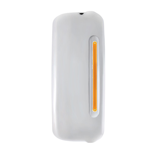 Mirror Cover w/24 Amber LED 12" "GLO" Light For 2005+ FL Century & Columbia-Passenger -Amber Lens