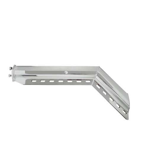 30" Chrome 45 Degree Angled Heavy Duty Mud Flap Hanger - 2 1/2" Bolt Pattern