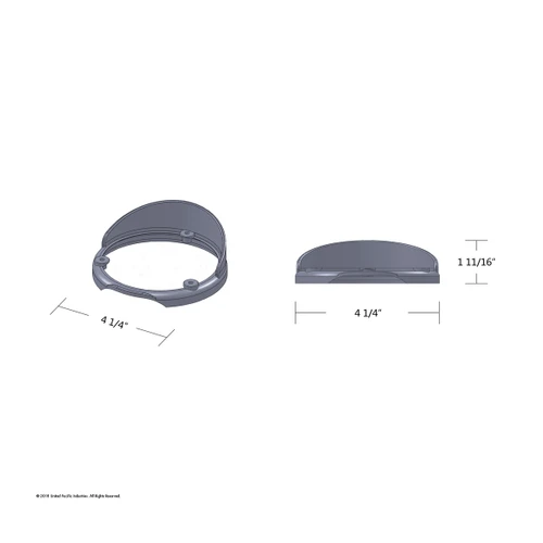 LED Round Double Face Light Bezel W/ Visor - Fits Up 38113 Series