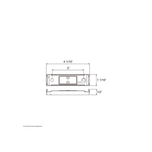 Black Mounting Bracket For Rectangular Fender Mount Light