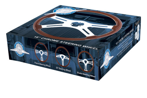 18" Chrome 4 Spoke Steering Wheel