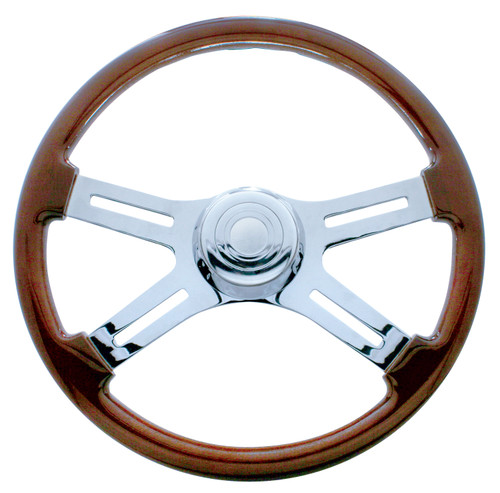 18" 4 Spoke Steering Wheel w/ Hub - Freightliner 1989-July 2006
