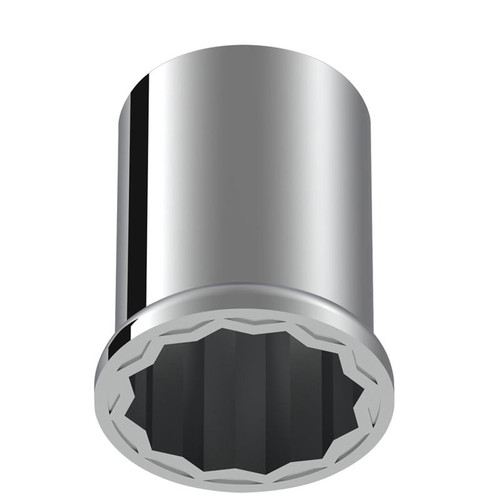 1 1/2" X 3" Chrome Plastic Pointed Nut Cover - Push-On