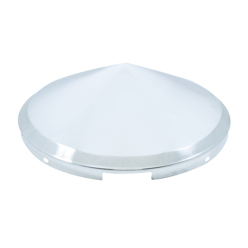 4 Even Notched Chrome Pointed Front Hub Cap - 7/16" Lip