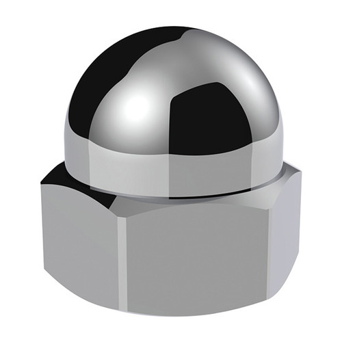 11/16" x 7/8" Chrome Die-Cast Acorn Nut Cover