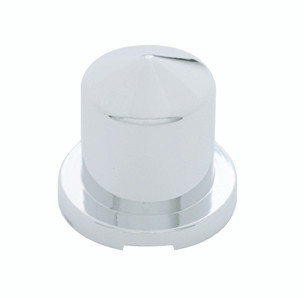5/8" X 1 1/4" Chrome Plastic Pointed Nut Cover - Push-On