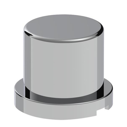 15/16" x 1 3/16" Chrome Plastic Flat Top Nut Cover - Push-On (10 Pack)