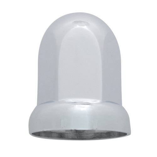 33mm X 2 -7/16" Chrome Plastic Standard Nut Cover W/ Flange - Push-On (Box of 20)