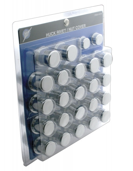 Chrome Plastic Huck Rivet/Nut Cover Set