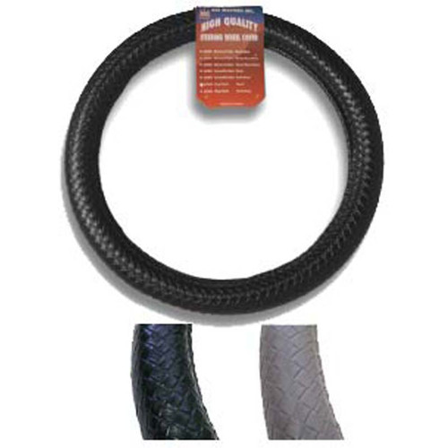 Grey 18 Inch Braided Interwoven Rope Style Steering Wheel Covers