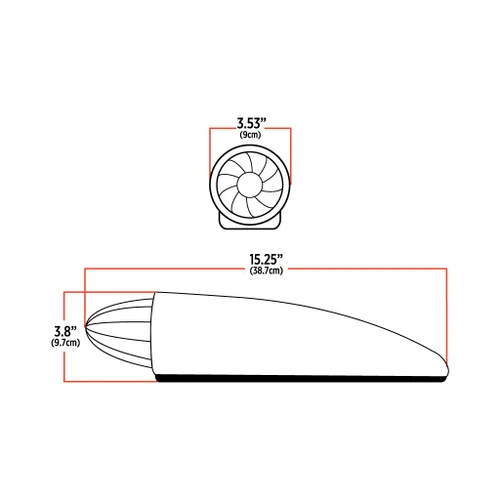 Peterbilt Bullet Dual Revolution Cab LED with Housing (19 Diodes) - Amber/Purple Led