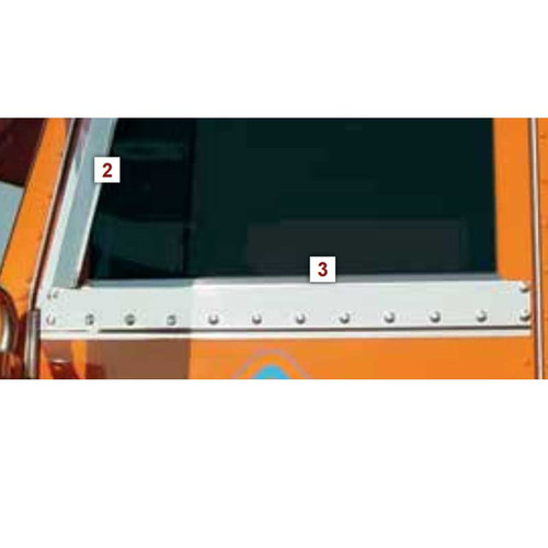 Peterbilt Under Window Trim for Straight Door - Straight Door, Tape Mount