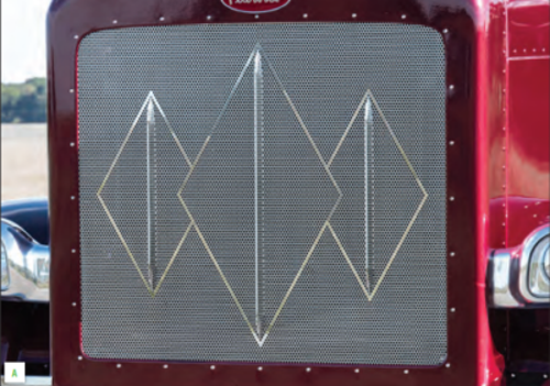 Freightliner Classic / FLD120 Grille with Small 1/4" Circle Holes 3D Pattern