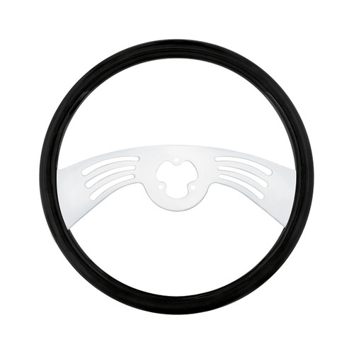 18" Carbon Black Steering Wheel - 2 Spoke