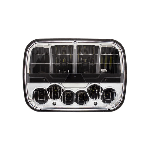 ULTRALIT - High Power LED 5" X 7" Headlight With Polycarbonate Lens & Housing