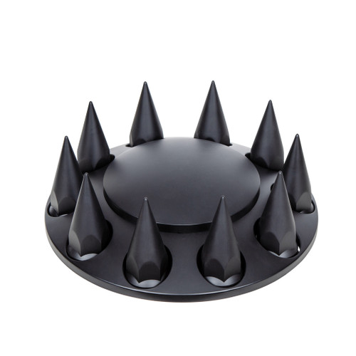 Dome Front Axle Cover With 33mm Spike Thread-On Nut Covers - Matte Black