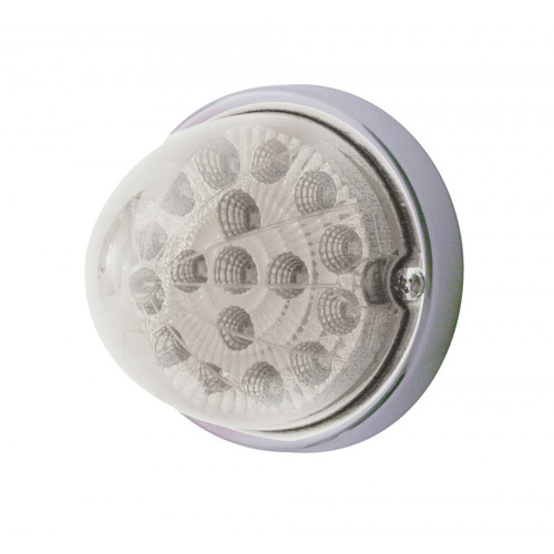 17 LED Watermelon Clear Reflector Flush Mount Kit - Amber LED/Clear Lens