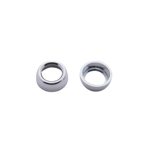 Chrome Plastic Toggle Switch Nut Cover For Freightliner (Card Of 6)
