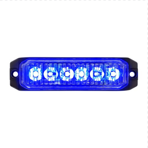 6 High Power LED "Competition Series" Slim Warning Light - Blue