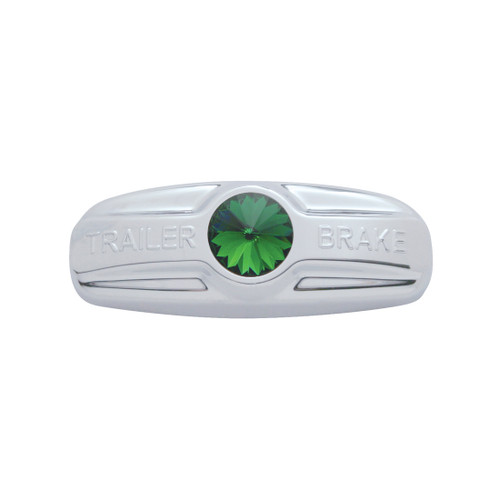 Trailer Brake Cover W/Crystal For Freightliner Century (1996-2011), Columbia (2001-2017) - Green Crystal